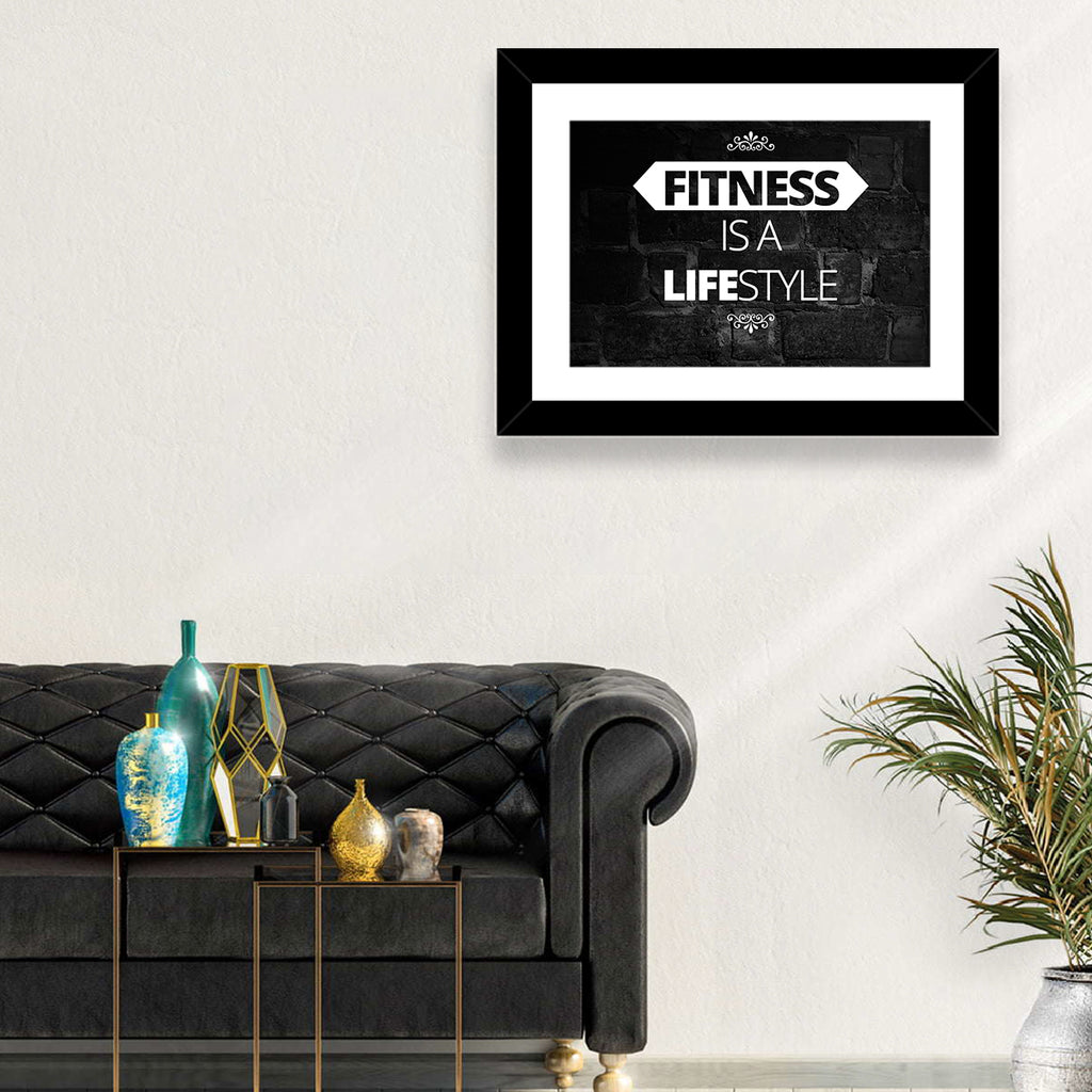 Fitness Is a Lifestyle Brick Quote Wall Art