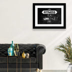 Fitness Is a Lifestyle Brick Quote Wall Art