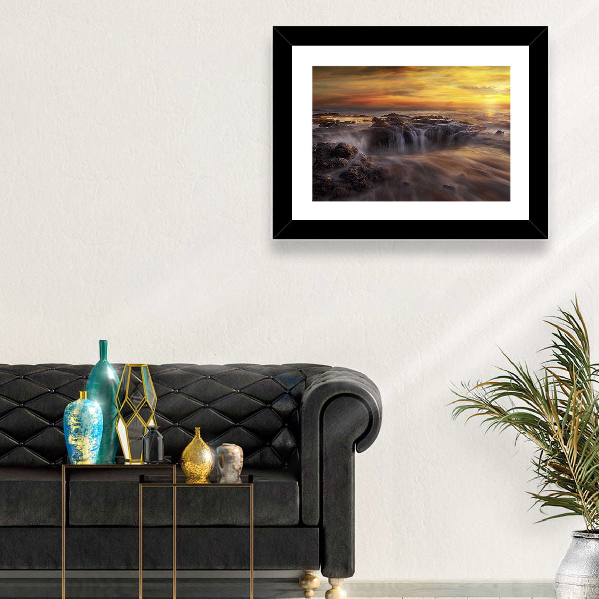 Thors Well at Cooks Chasm Sunset Wall Art in a room, landscape