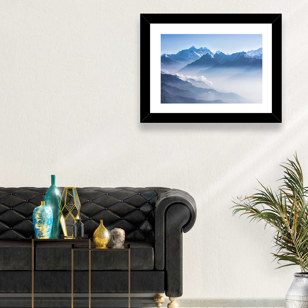 Mount Everest Wall Art in a room, landscape
