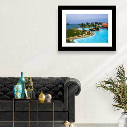 Tiered Resort Pool Horizon Wall Art