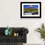 Osorno Volcano Over Petrohue Rapids Wall Art