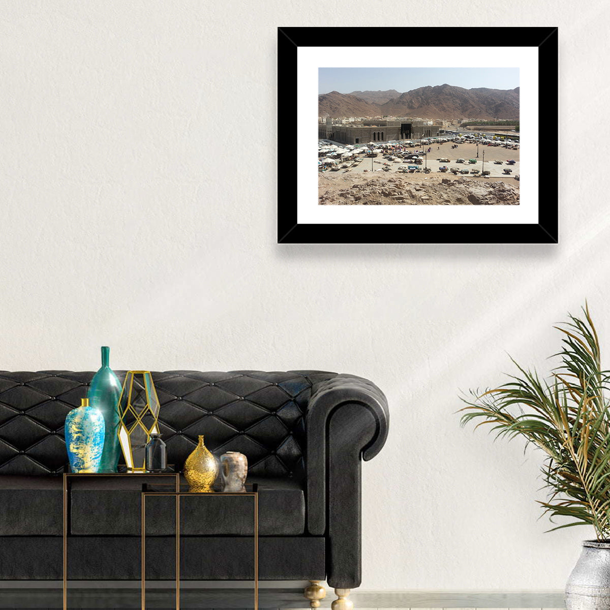 Mount Uhud Medina View Wall Art in a room, landscape