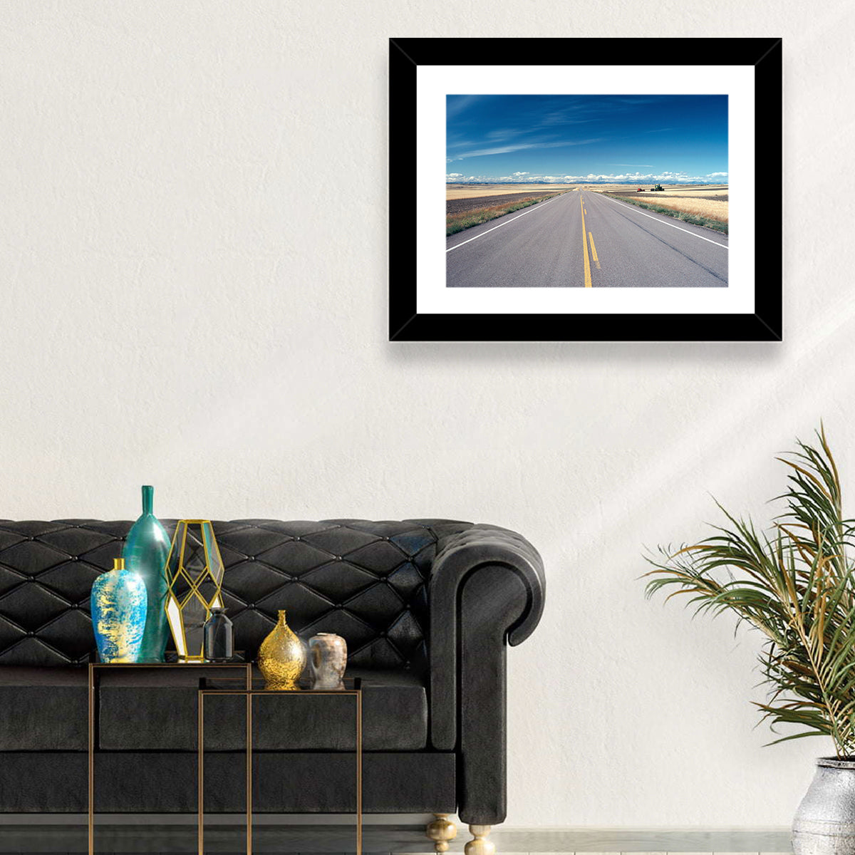 Infinite Road, Montana Wall Art in a room, landscape