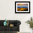 Golden Hour Wind Turbines Wall Art