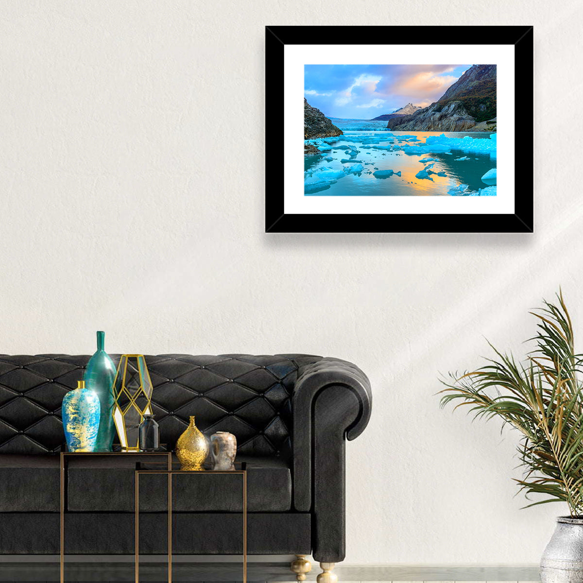 Grey Glacier at Sunset Wall Art
