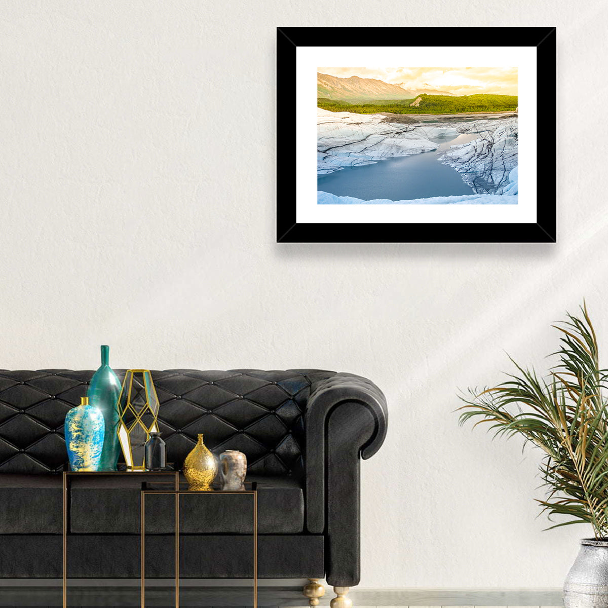 Matanuska Glacier at Sunset Wall Art in a room, landscape