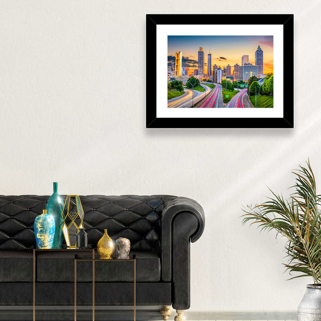 Atlanta Skyline at Dusk Wall Art
