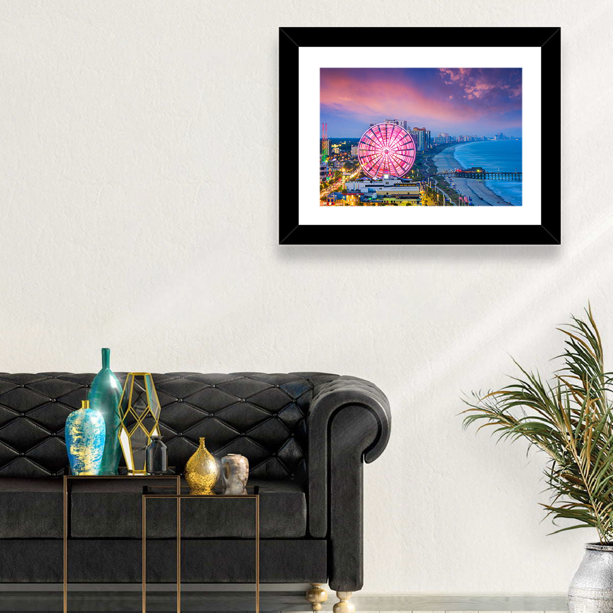 Myrtle Beach Skywheel at Twilight Wall Art in a room, landscape