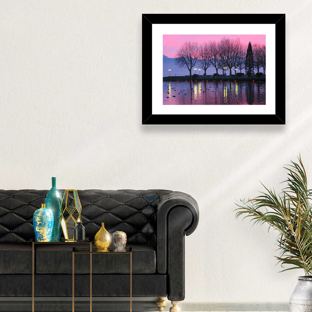 Lake Geneva Twilight Wall Art