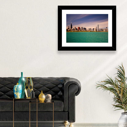 Chicago Skyline Above Lake Michigan Wall Art
