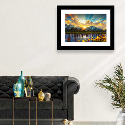 Grand Teton Sunrise Reflection Wall Art