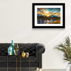 Grand Tetons Mountains Reflection Wall Art