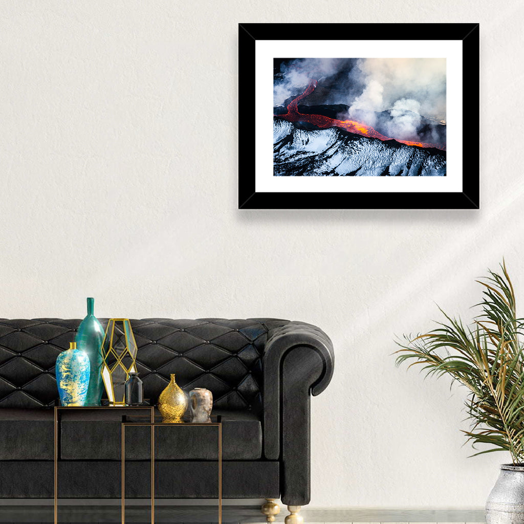 Snow-crusted Lava Flow Wall Art