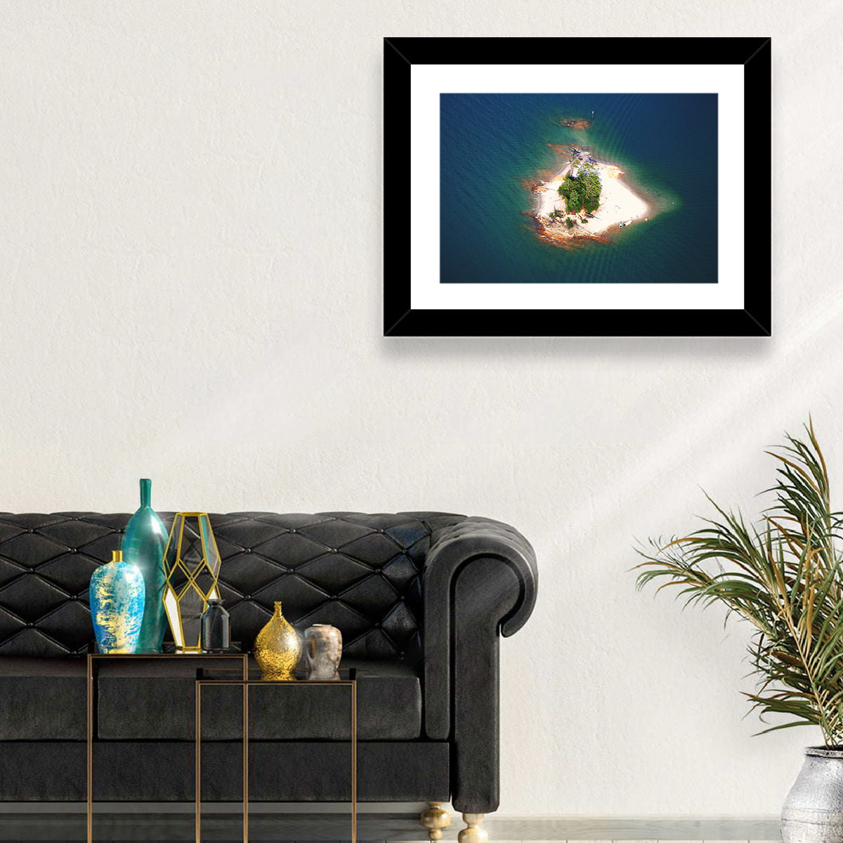 Lake Lanier Island Aerial View Wall Art