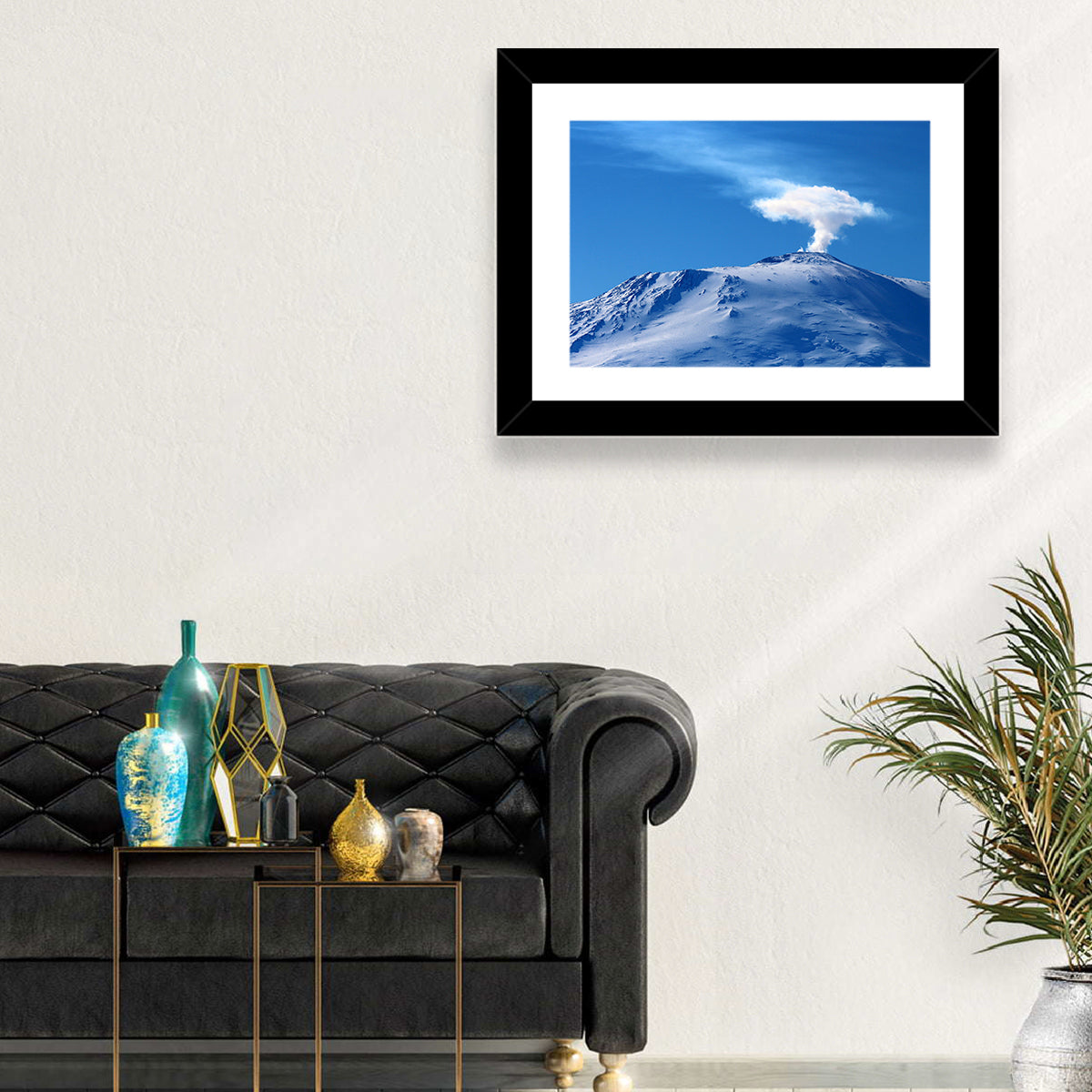 Mount Erebus Summit Wall Art in a room, landscape