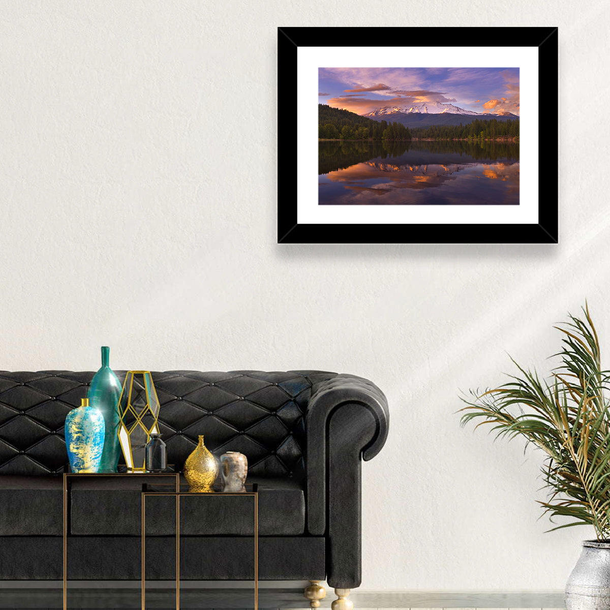 Mt Shasta Over Lake Siskiyou Wall Art