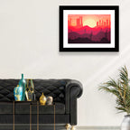 Sunset Desert Cacti Wall Art