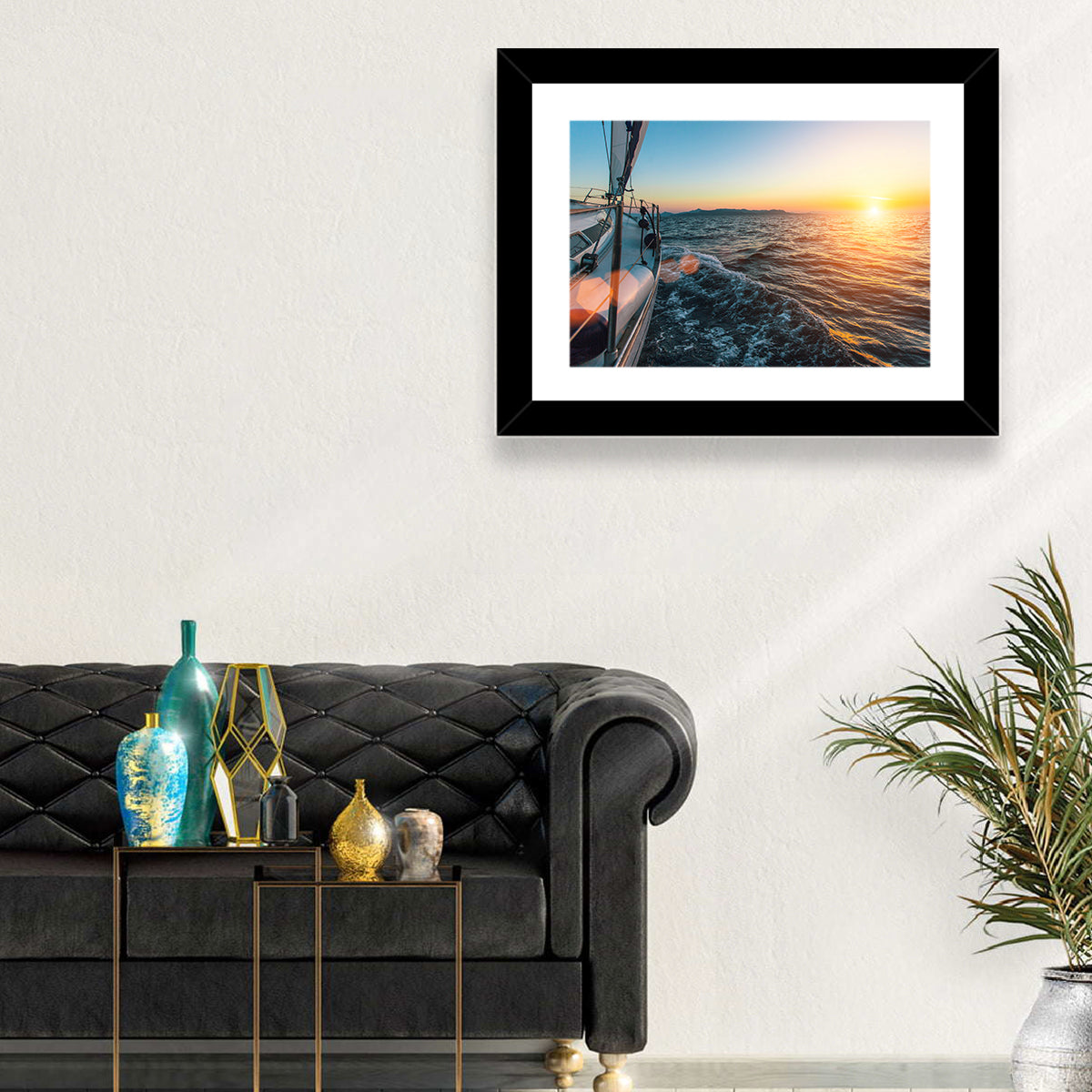Sunset Sail from Deck Wall Art