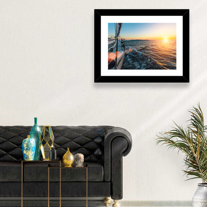Sunset Sail from Deck Wall Art