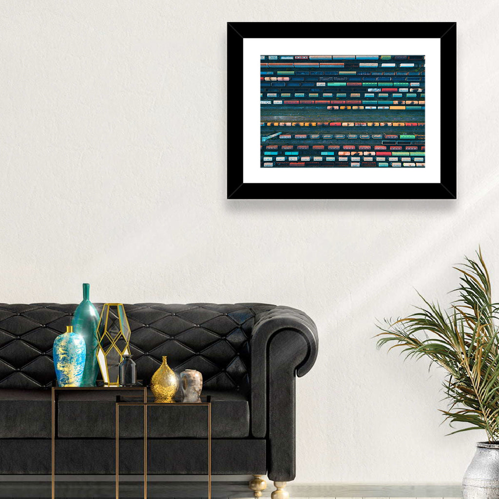 Aerial Freight Train Lines Wall Art