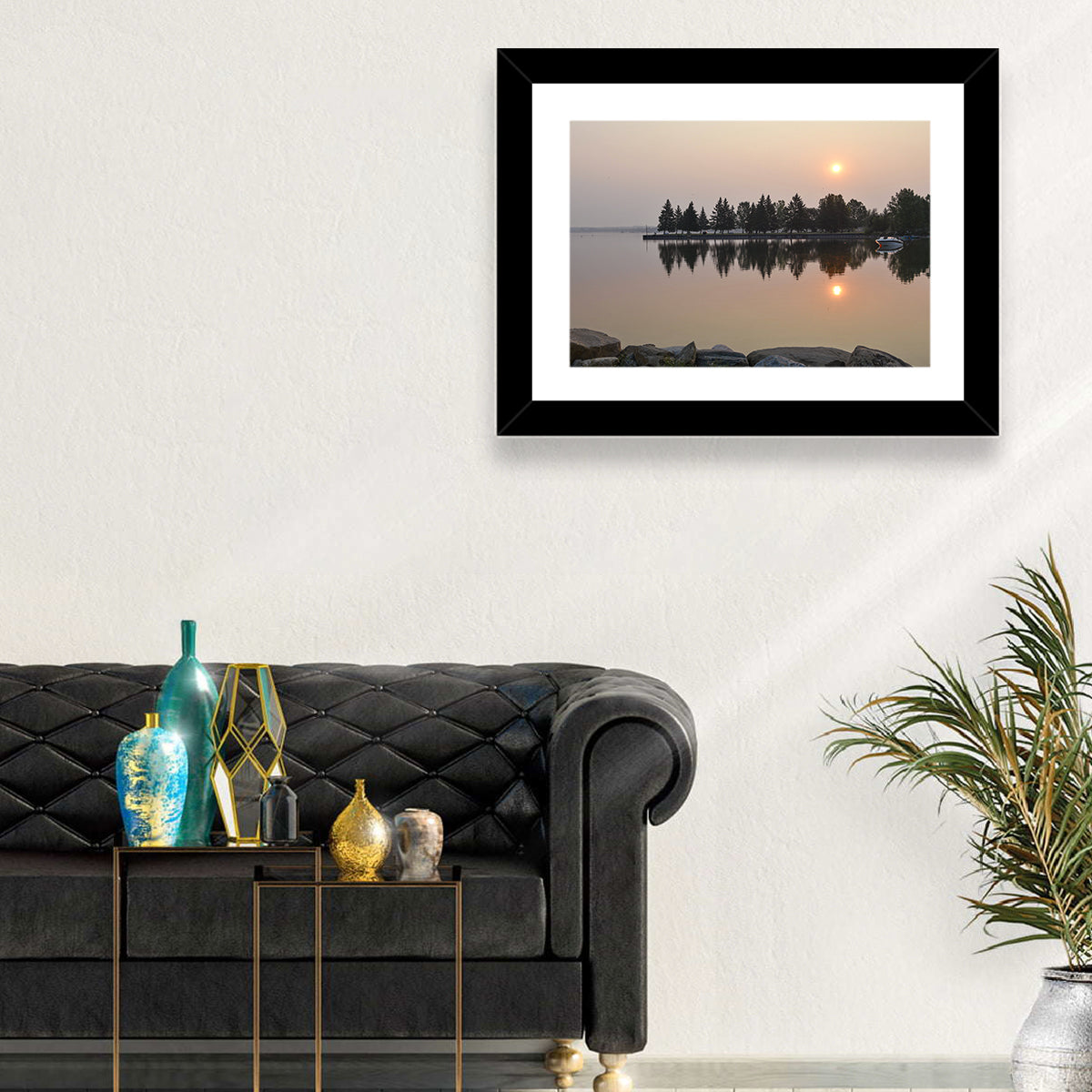 Sylvan Lake Sunset Reflection Wall Art