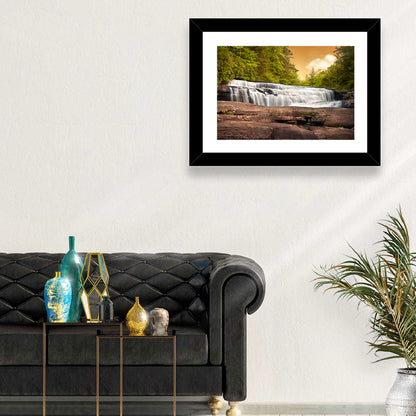 Blue Ridge Waterfall at Golden Hour Wall Art
