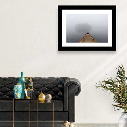 Canoe on Misty Ontario Lake Wall Art