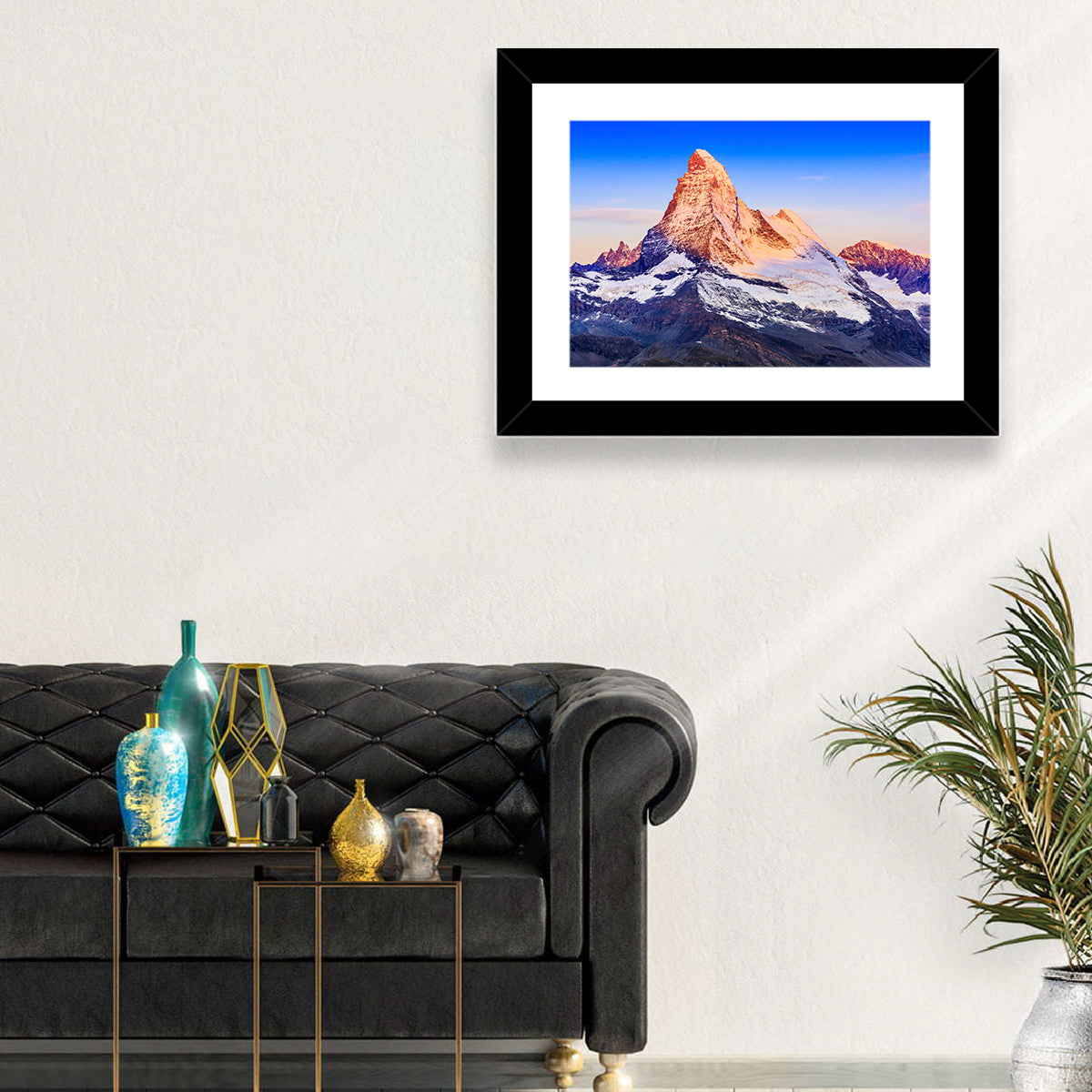 Matterhorn Sunrise Wall Art in a room, landscape