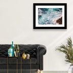 Silky Teal Ocean Waves Wall Art