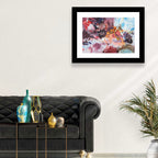 Impasto Color Swirl Abstract Wall Art