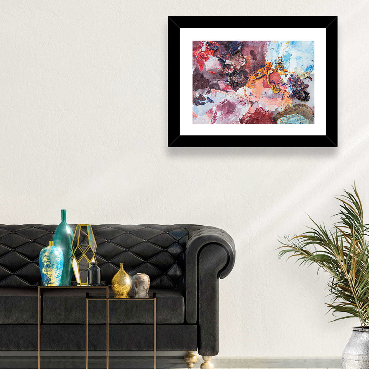 Impasto Color Swirl Abstract Wall Art
