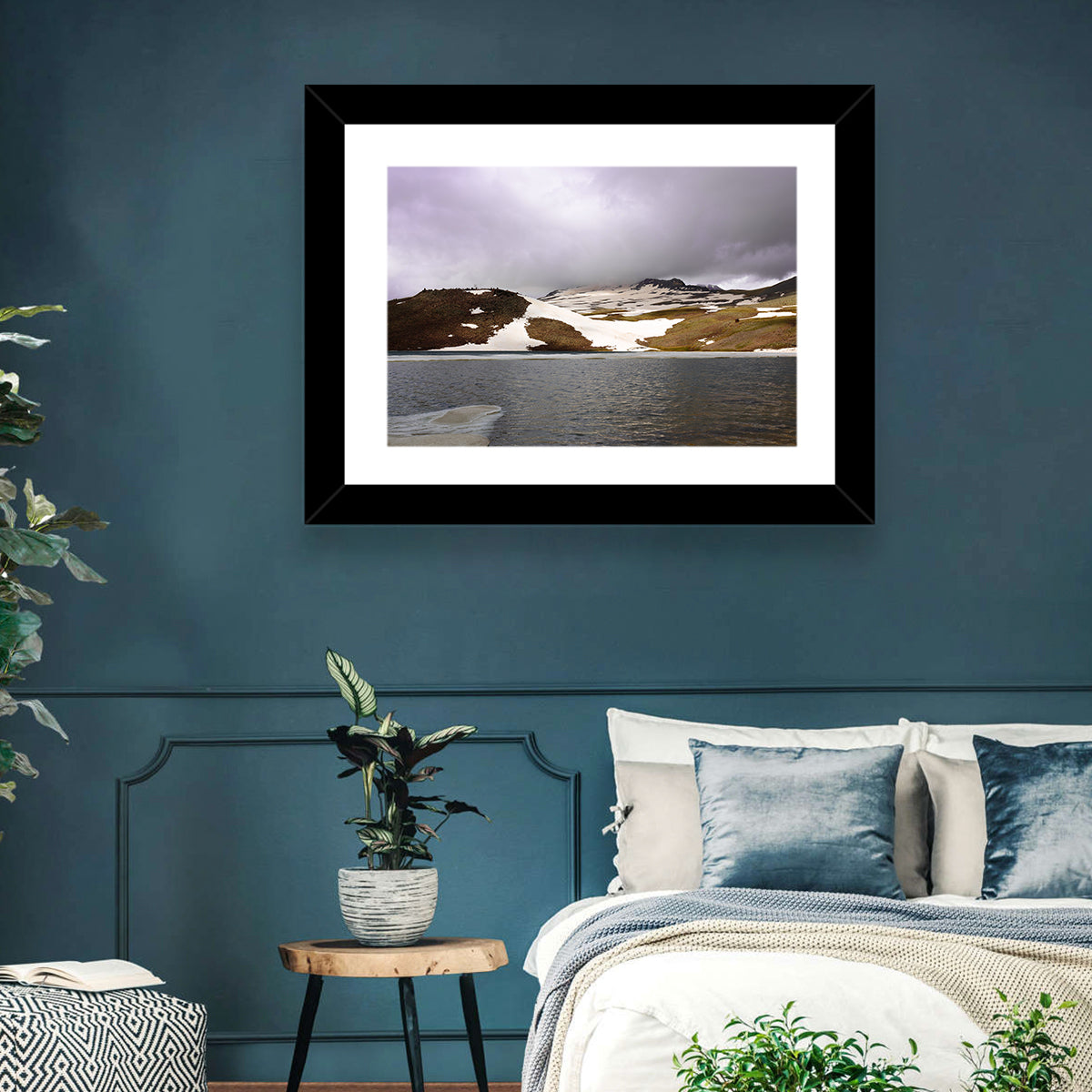 Lake Kari, Armenia Wall Art in a room, landscape