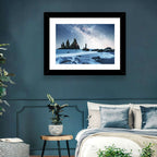 Reynisdrangar Sea Stacks Night Wall Art