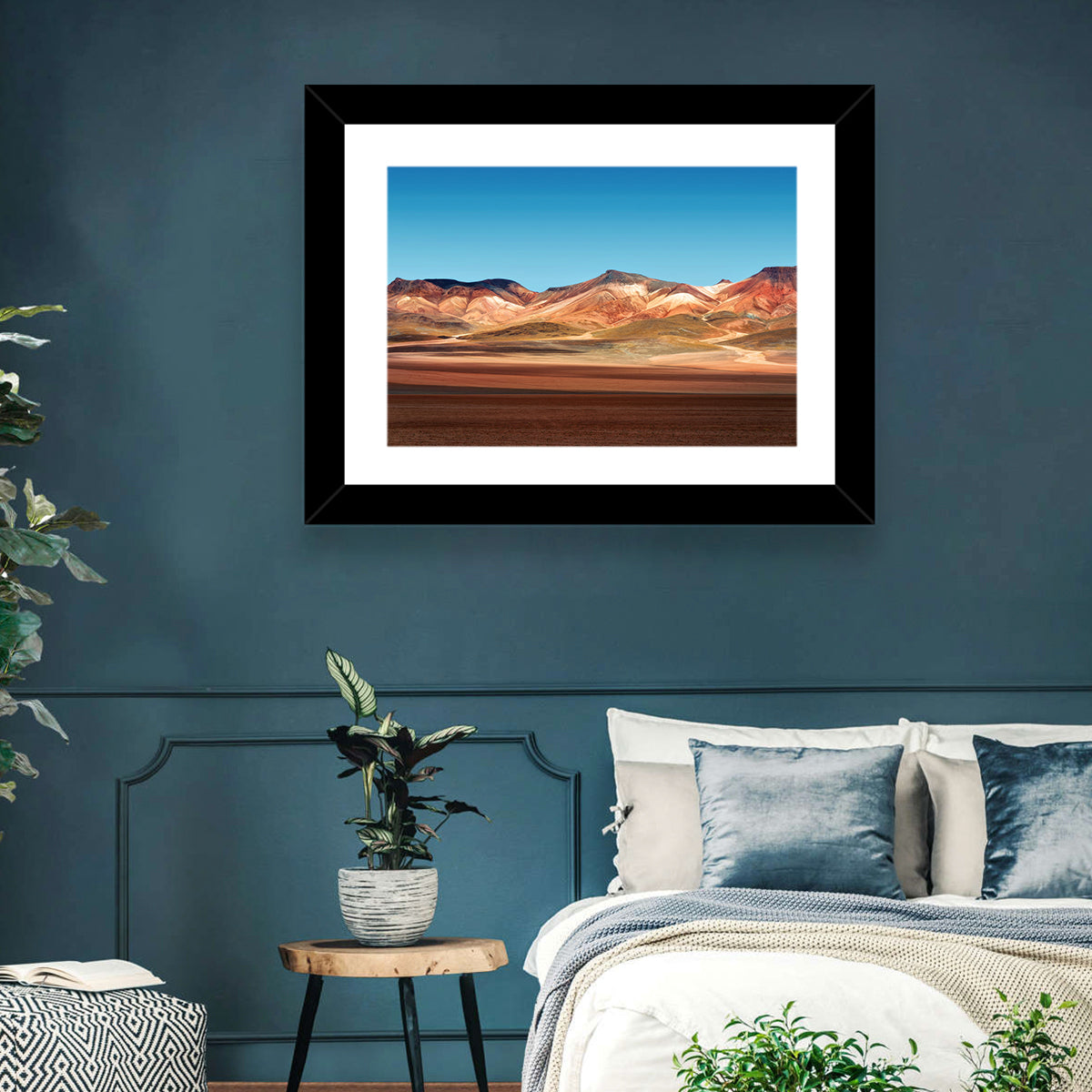 Atacama Desert Ridges Wall Art in a room, landscape