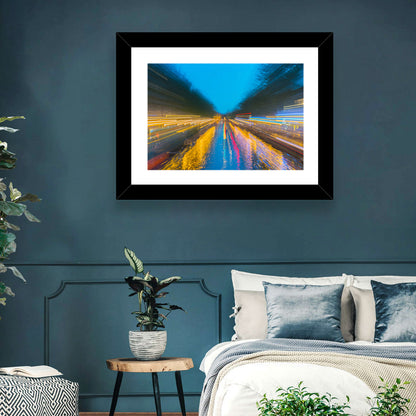 Canal Reflections at Night Wall Art