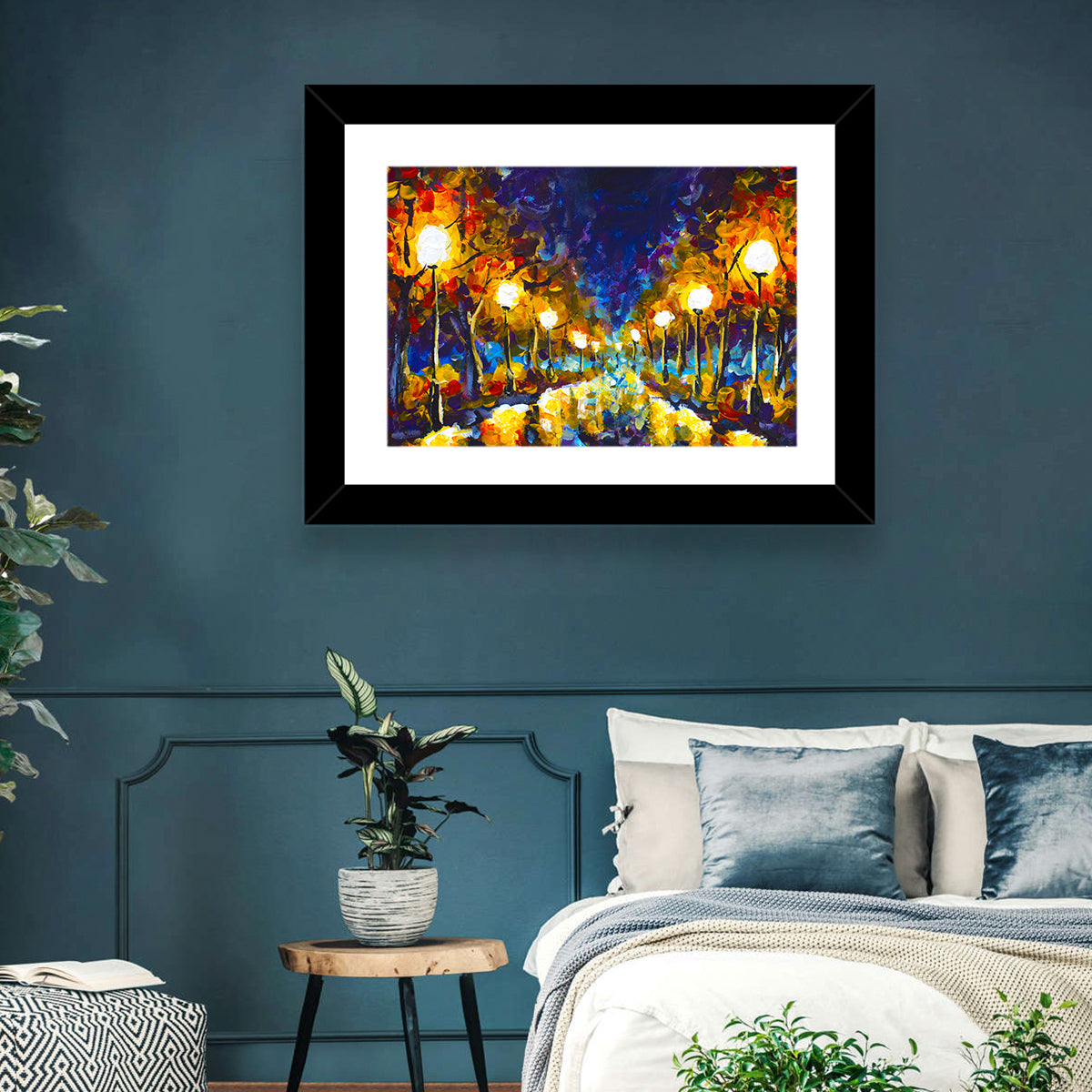 Autumn Evening Park Path Wall Art