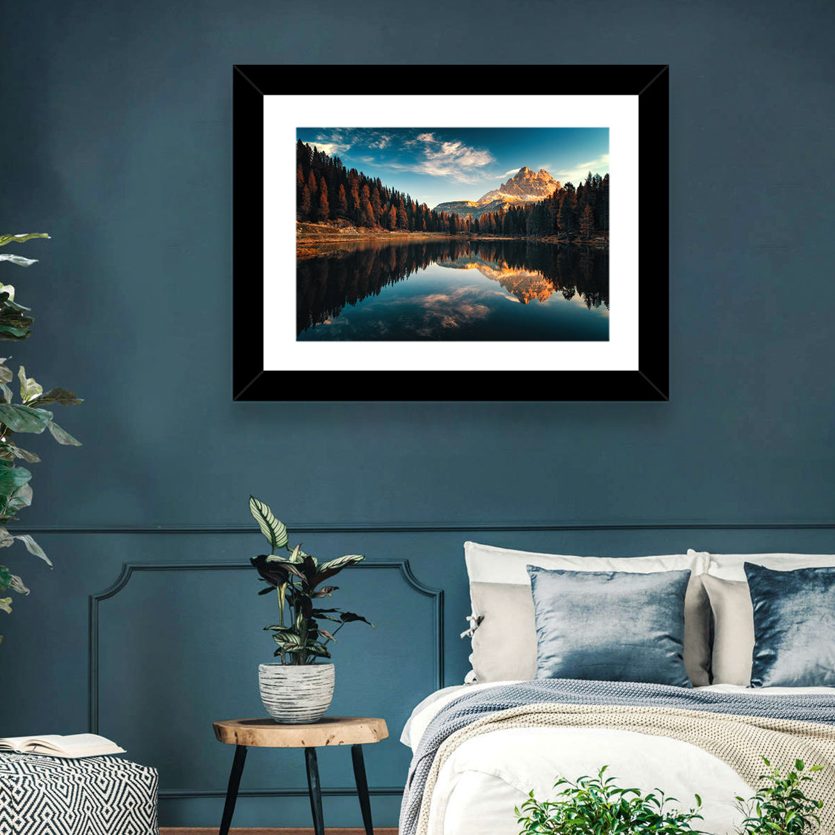 Lago Antorno Golden Hour Reflection Wall Art