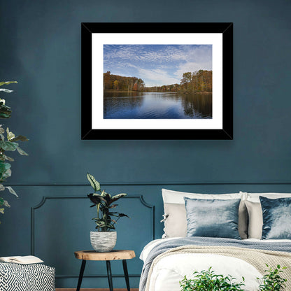Seneca Lake Autumn Reflection Wall Art