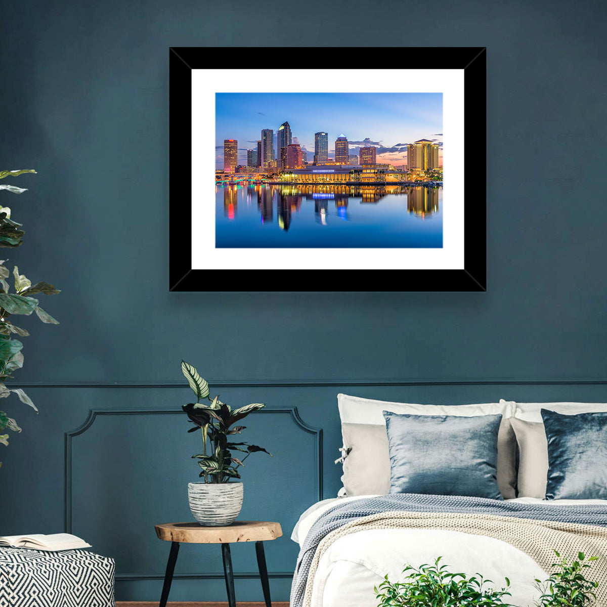Tampa Twilight Skyline Wall Art