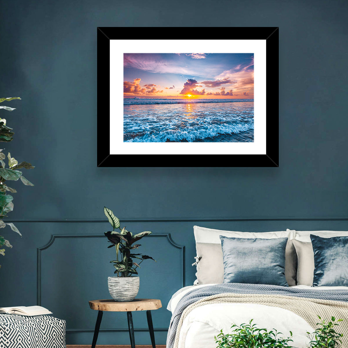 Sunburst Ocean Wave Wall Art
