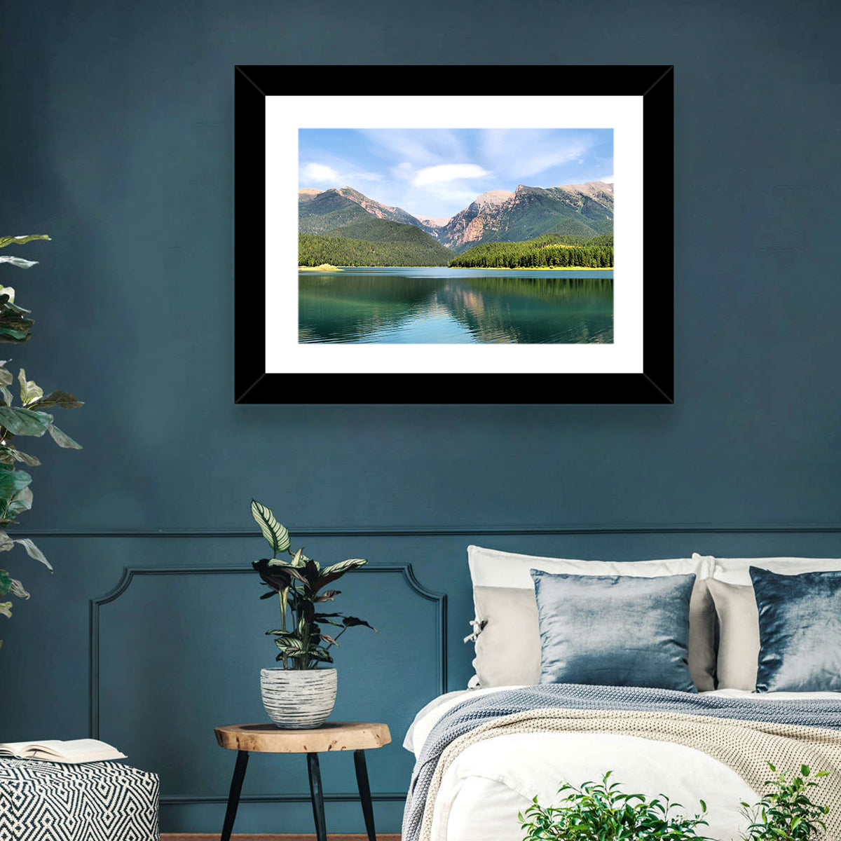 Mission Mountain Lake Reflection Wall Art
