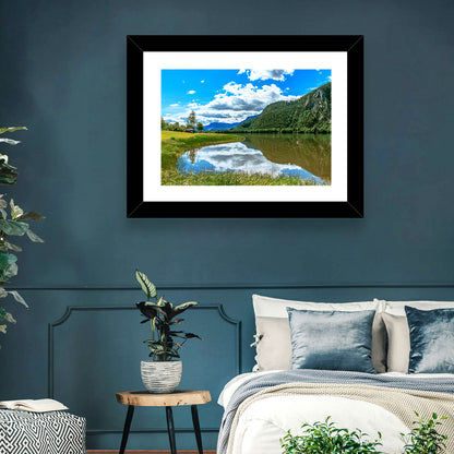 Lake Mjosa Reflection Wall Art