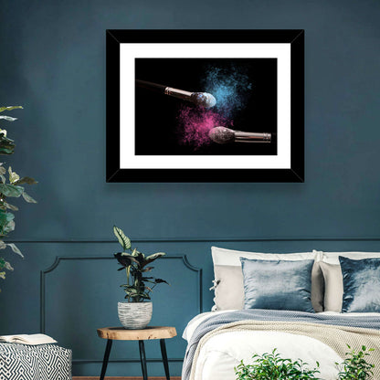 Powder Burst Makeup Brushes Wall Art