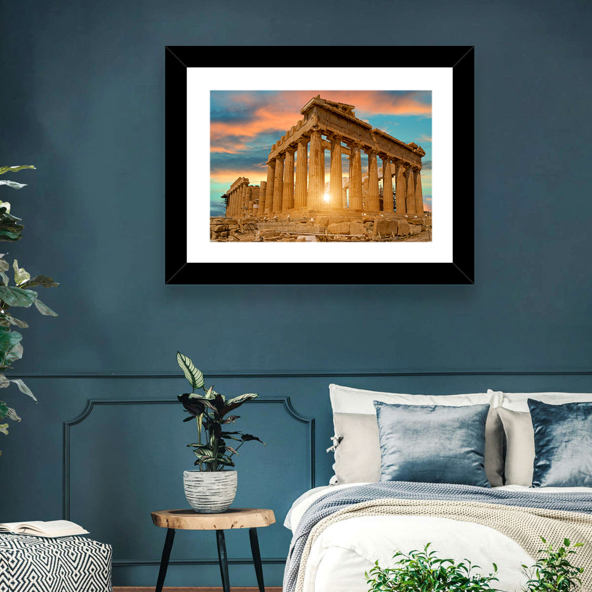 Parthenon at Sunset Wall Art in a room, landscape