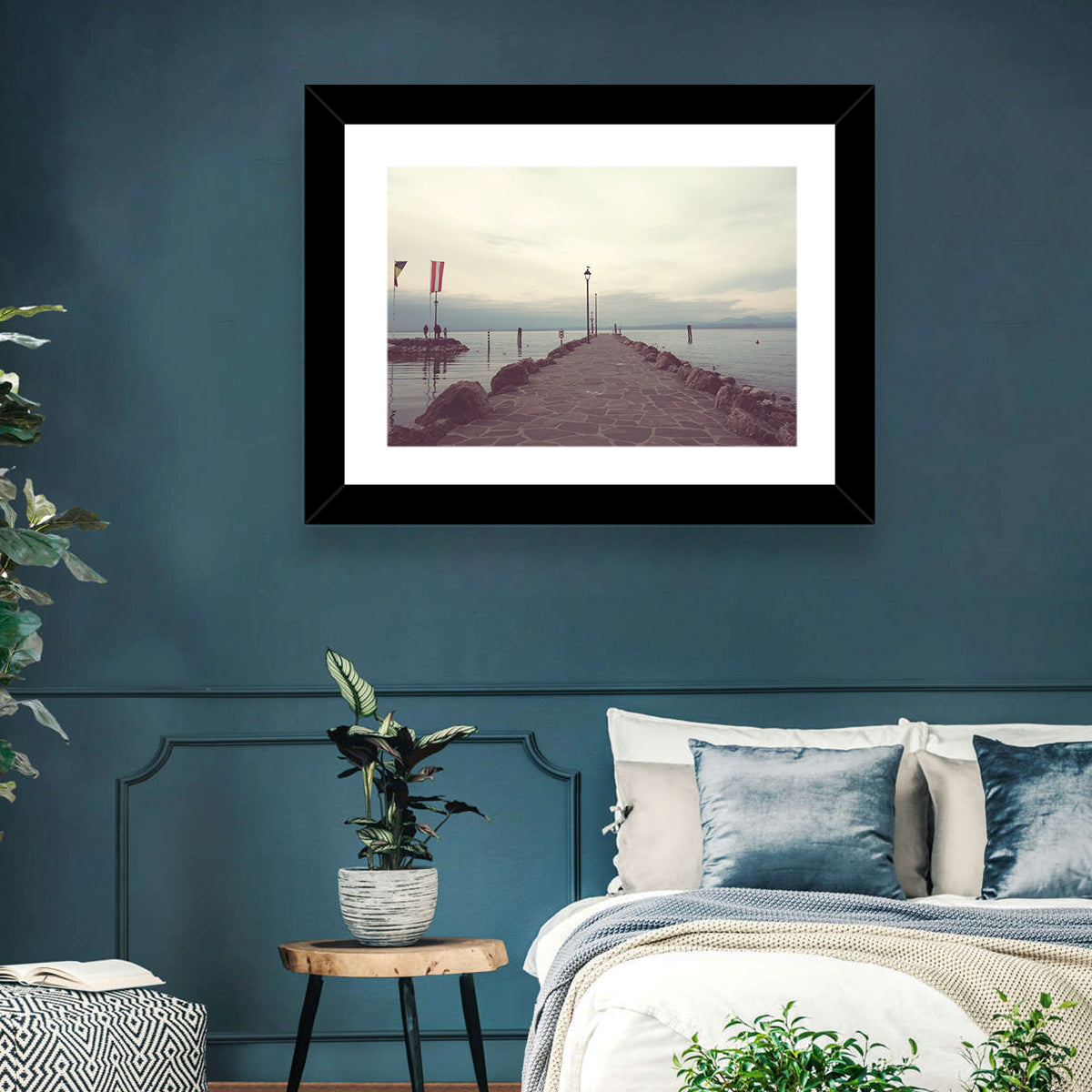 Stone Pier at Lake Garda Wall Art