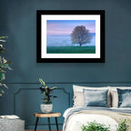 Misty Sumava Mountain Tree Wall Art