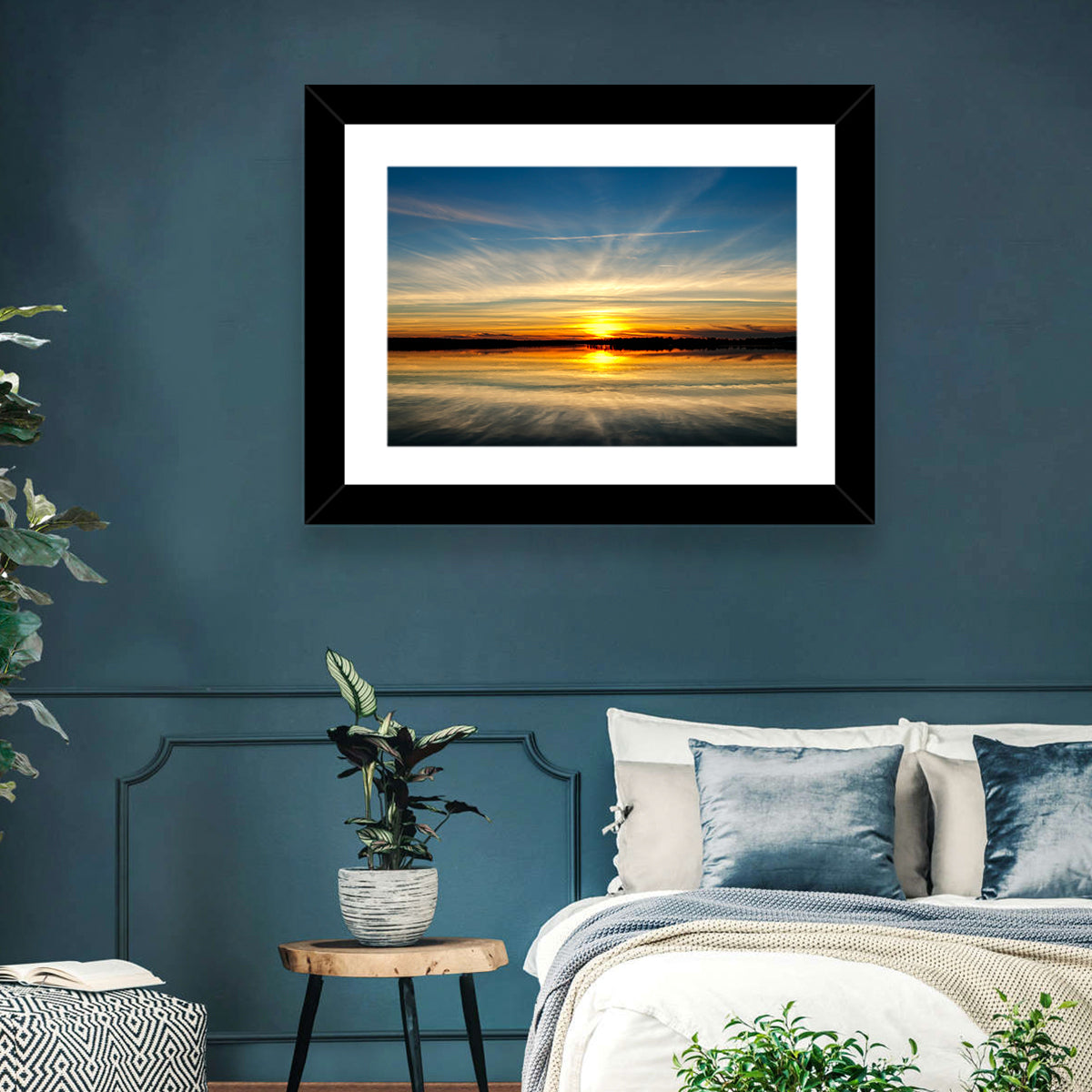 Oklahoma Lake Sunset Reflection Wall Art
