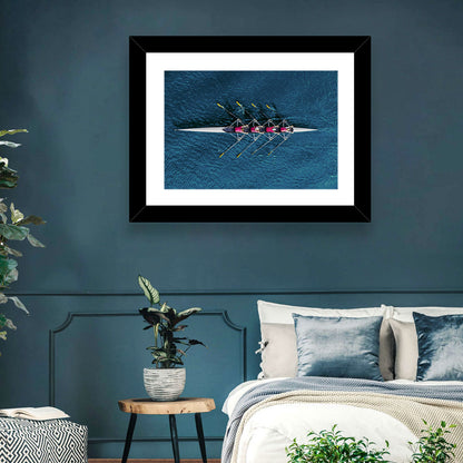 Four Rowers in Pink Shirts Wall Art
