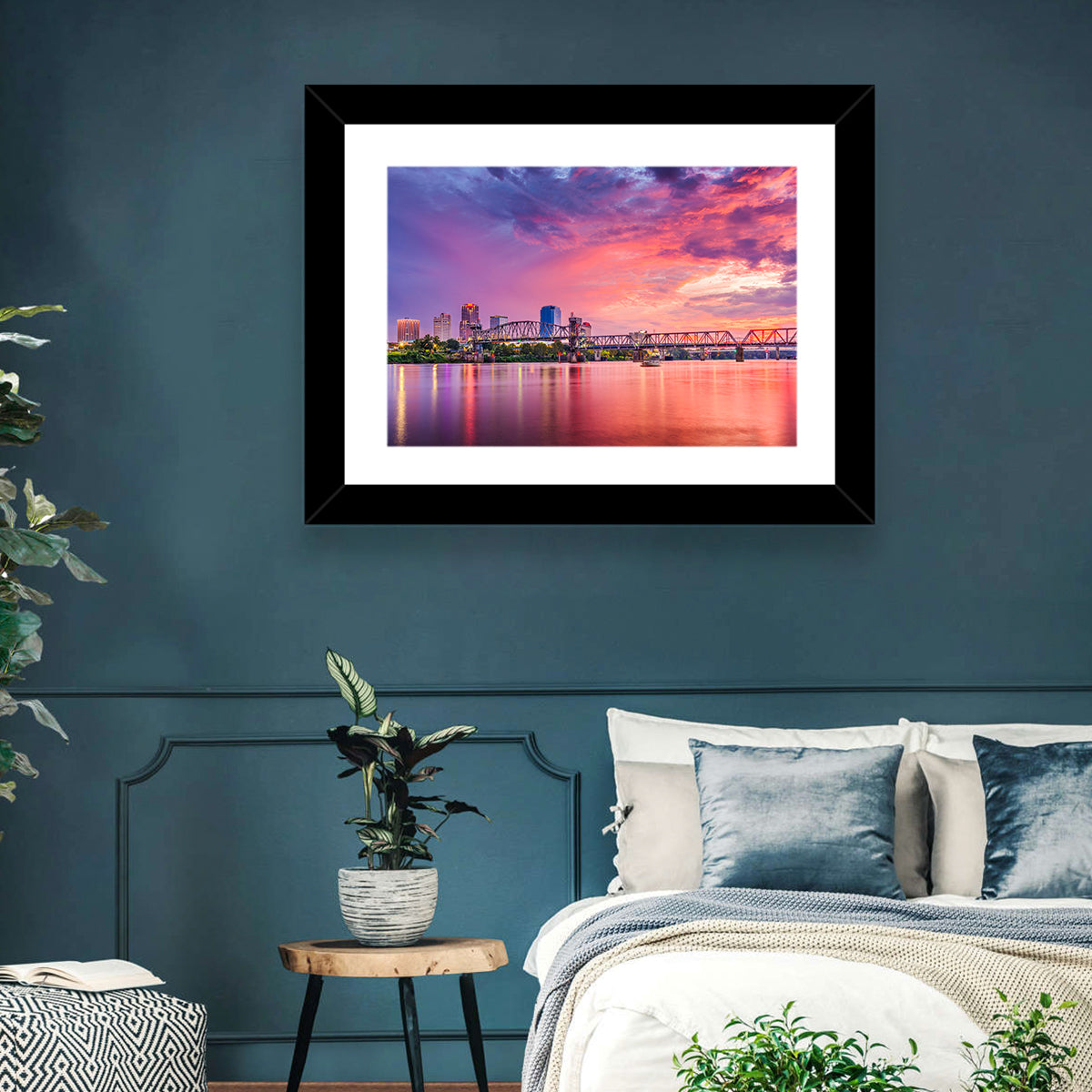 Little Rock Sunset Skyline Wall Art